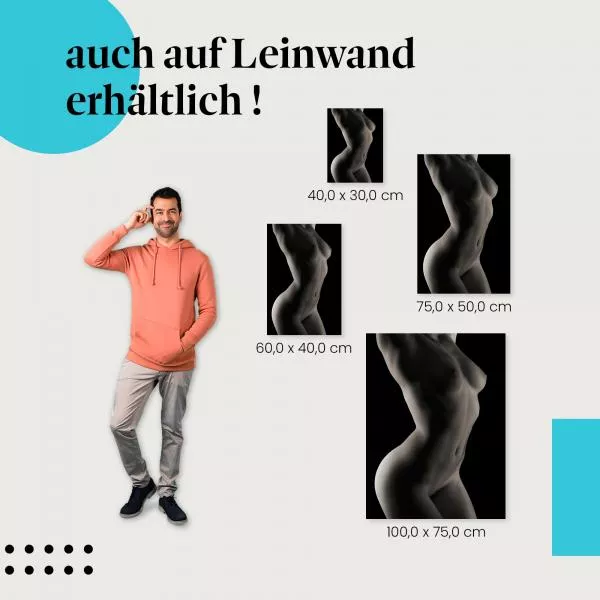 Schwarz-weiß Bild einer jungen Frau | Postereck 1738 Schwarz-weiß Bild einer jungen Frau | Postereck 1738