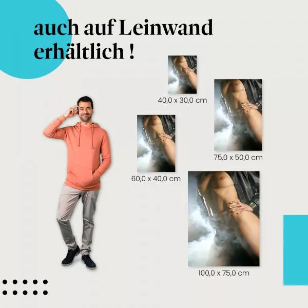 Kraftvolles Erotikbild in Lederjacke | Postereck 2854 Kraftvolles Erotikbild in Lederjacke | Postereck 2854