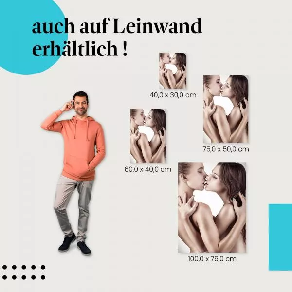 Intimer Kuss zwischen zwei Frauen | Postereck 3011 Intimer Kuss zwischen zwei Frauen | Postereck 3011