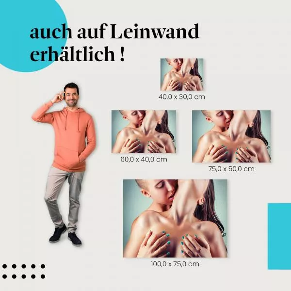Leidenschaftlicher Kuss am Hals | Postereck 3023 Leidenschaftlicher Kuss am Hals | Postereck 3023