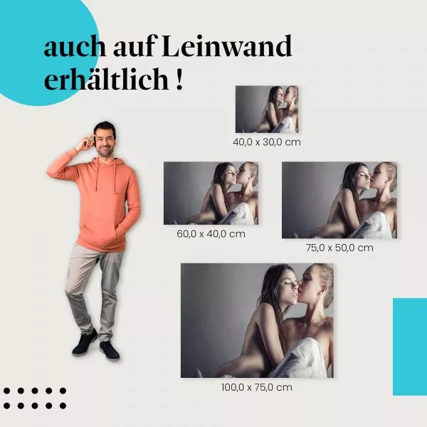 Zärtlicher Kuss zwischen Frauen | Postereck 3047 Zärtlicher Kuss zwischen Frauen | Postereck 3047