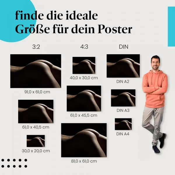Ästhetik: Weiblicher Rücken, Schwarzweiß | Postereck 0038 Ästhetik: Weiblicher Rücken, Schwarzweiß | Postereck 0038