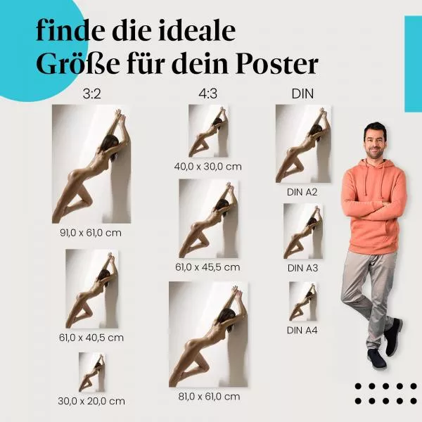 Titel: Sinnliches Aktbild: Frau mit Blick | Postereck 0040 Titel: Sinnliches Aktbild: Frau mit Blick | Postereck 0040