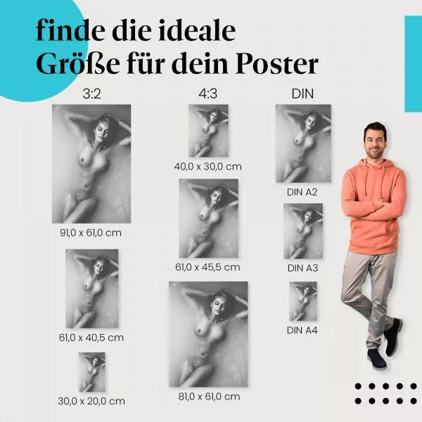 Entspannte Schönheit: Frau im Wasser | Postereck 0501 Entspannte Schönheit: Frau im Wasser | Postereck 0501