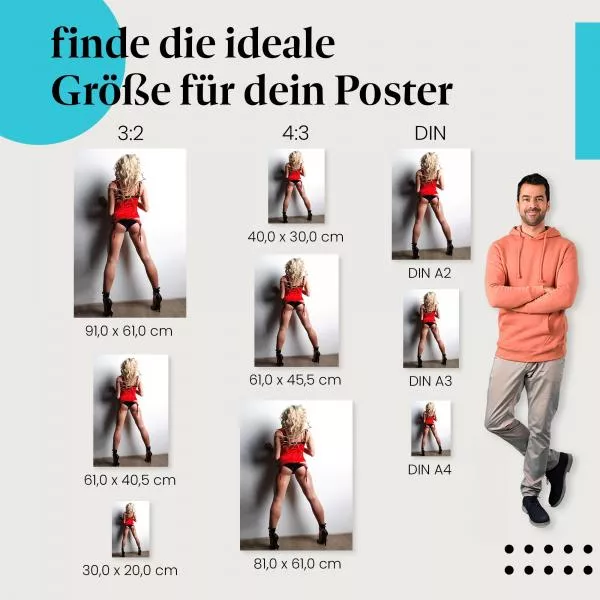 Sinnliche Eleganz: Frau in Rot | Postereck 0640 Sinnliche Eleganz: Frau in Rot | Postereck 0640