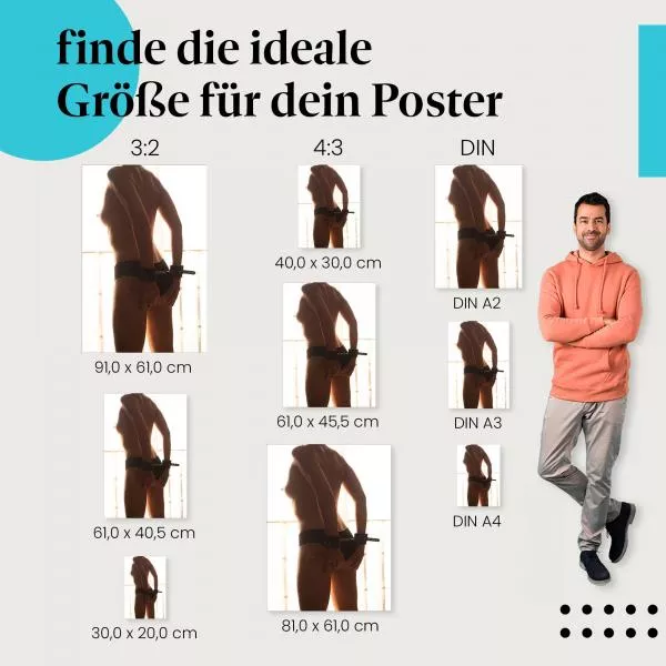 Sinnliche Silhouette einer jungen Frau | Postereck 1706 Sinnliche Silhouette einer jungen Frau | Postereck 1706