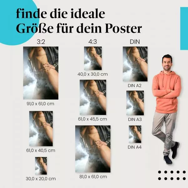 Kraftvolles Erotikbild in Lederjacke | Postereck 2854 Kraftvolles Erotikbild in Lederjacke | Postereck 2854
