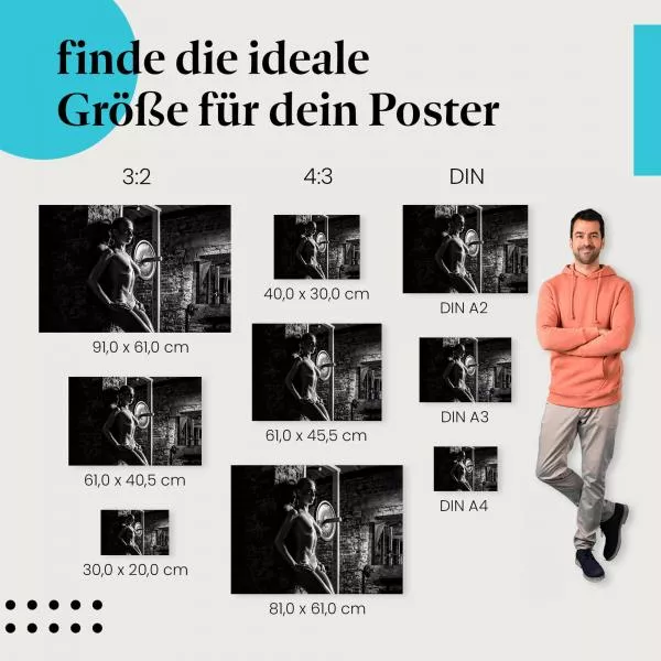 Ausdrucksstarke Aufnahme im Fitnessstudio | Postereck 2939 Ausdrucksstarke Aufnahme im Fitnessstudio | Postereck 2939