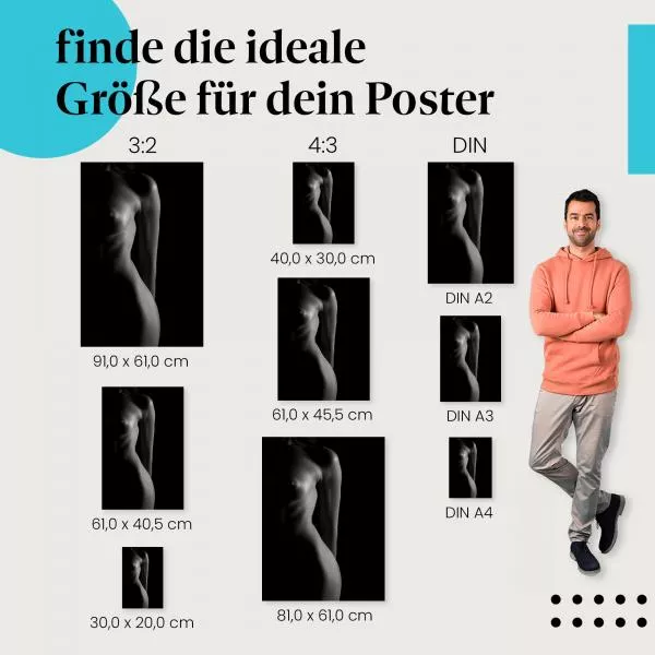 Sinnliches Schwarz-Weiß-Bild einer Frau | Postereck 2952 Sinnliches Schwarz-Weiß-Bild einer Frau | Postereck 2952