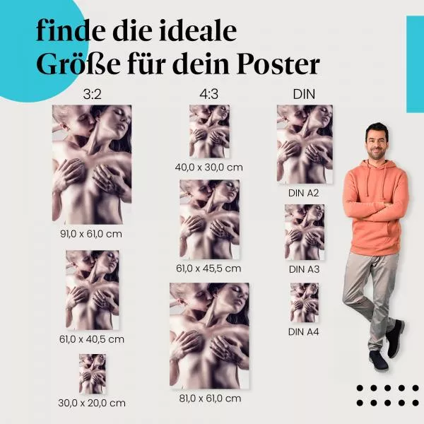 Zärtliche Umarmung zweier Frauen | Postereck 3010 Zärtliche Umarmung zweier Frauen | Postereck 3010