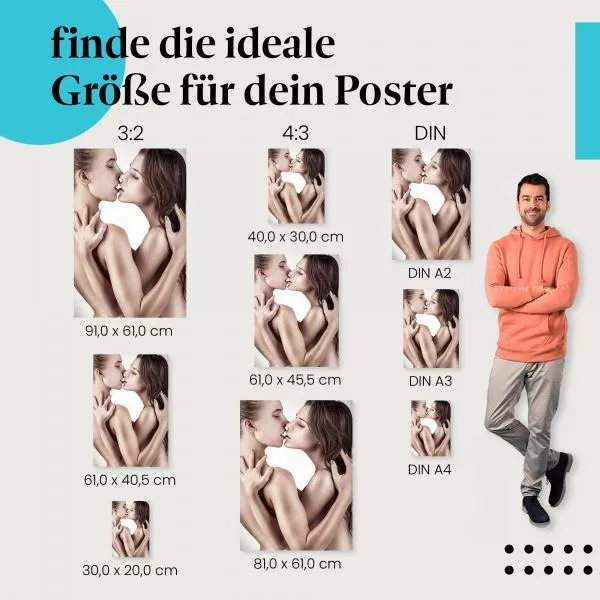 Intimer Kuss zwischen zwei Frauen | Postereck 3011 Intimer Kuss zwischen zwei Frauen | Postereck 3011