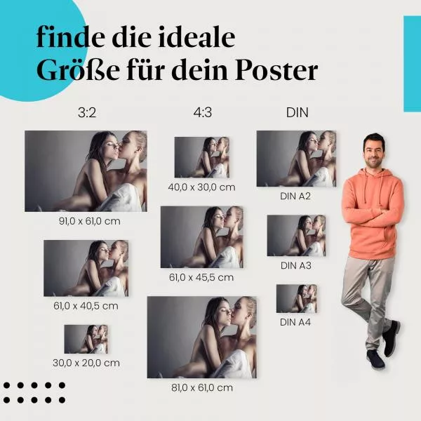 Zärtlicher Kuss zwischen Frauen | Postereck 3047 Zärtlicher Kuss zwischen Frauen | Postereck 3047