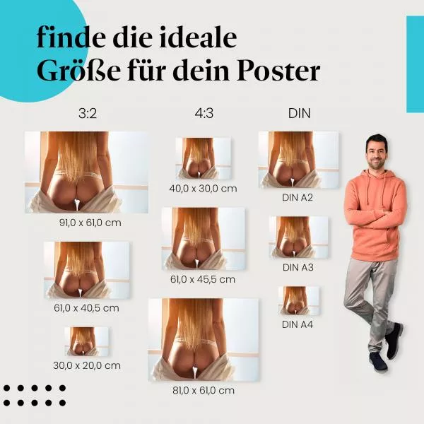 Po als Fokus in der Rückansicht | Postereck 3752 Po als Fokus in der Rückansicht | Postereck 3752