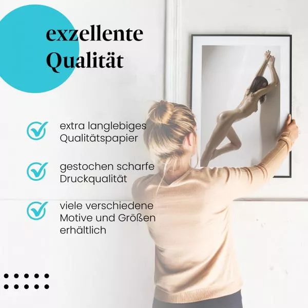 Titel: Sinnliches Aktbild: Frau mit Blick | Postereck 0040 Titel: Sinnliches Aktbild: Frau mit Blick | Postereck 0040