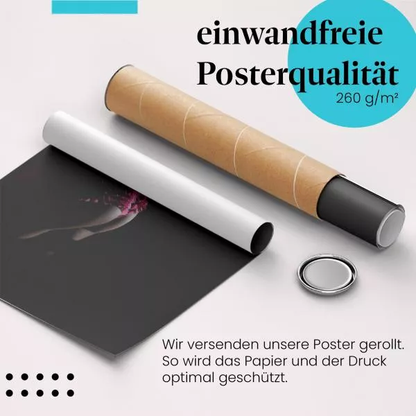 Ästhetik in Pink: Frau von der Seite | Postereck 0802 Ästhetik in Pink: Frau von der Seite | Postereck 0802