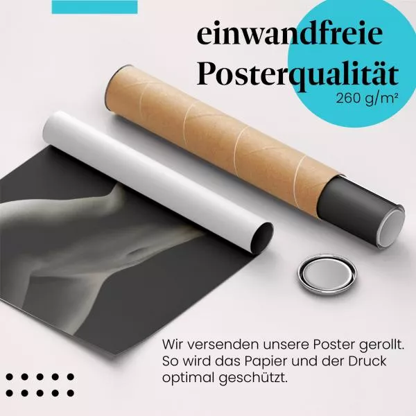 Schwarz-weiß Bild einer jungen Frau | Postereck 1738 Schwarz-weiß Bild einer jungen Frau | Postereck 1738