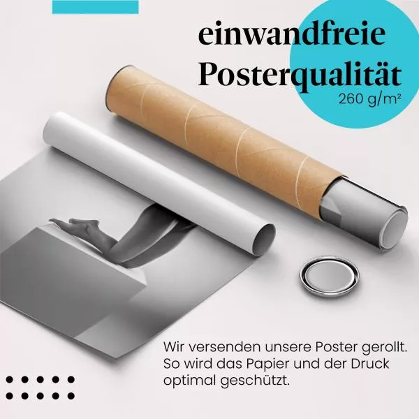 Elegant kniende Frau auf Würfel | Postereck 3090 Elegant kniende Frau auf Würfel | Postereck 3090