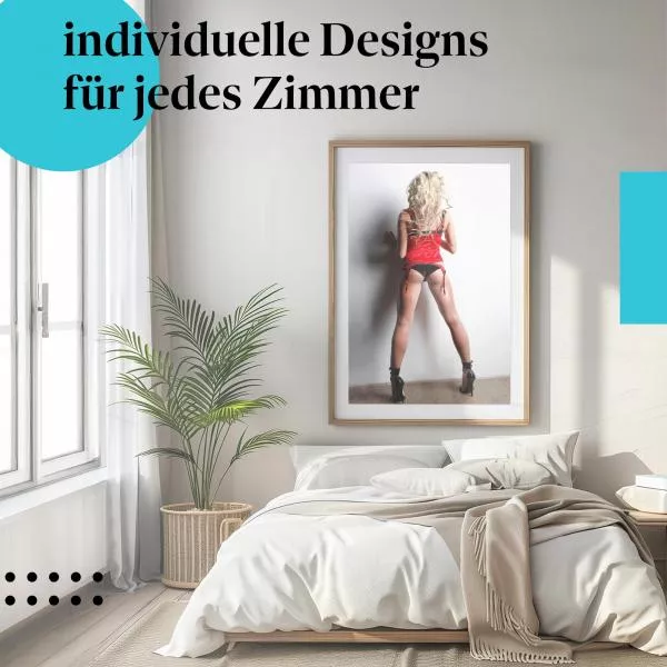 Sinnliche Eleganz: Frau in Rot | Postereck 0640 Sinnliche Eleganz: Frau in Rot | Postereck 0640