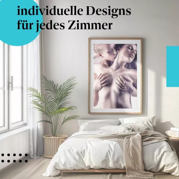 Zärtliche Umarmung zweier Frauen | Postereck 3010 Zärtliche Umarmung zweier Frauen | Postereck 3010