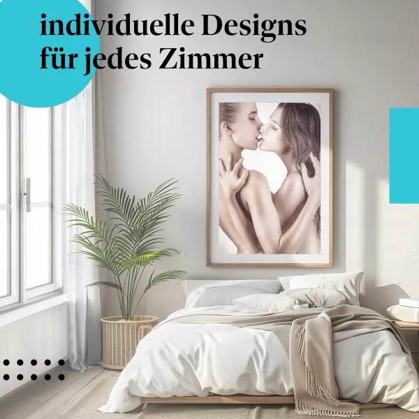 Intimer Kuss zwischen zwei Frauen | Postereck 3011 Intimer Kuss zwischen zwei Frauen | Postereck 3011
