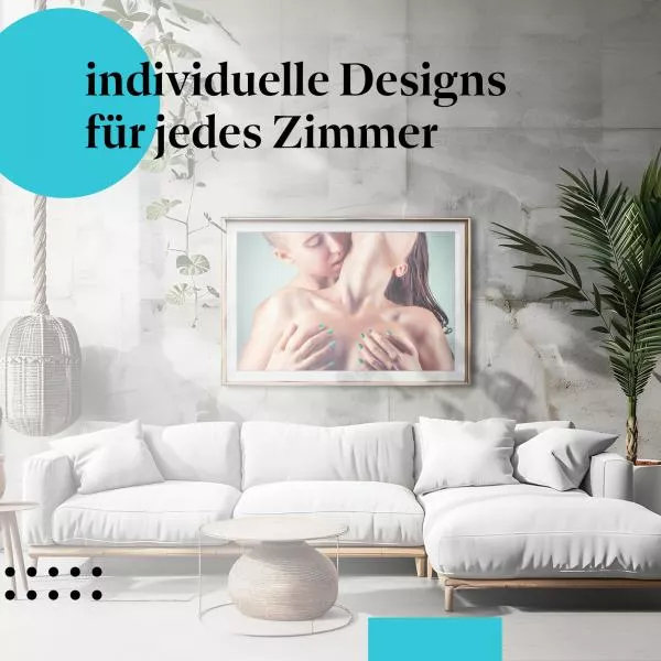 Leidenschaftlicher Kuss am Hals | Postereck 3023 Leidenschaftlicher Kuss am Hals | Postereck 3023