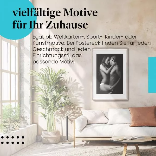 Titel: Anmutige Umarmung: Verliebtes Paar | Postereck 0039 Titel: Anmutige Umarmung: Verliebtes Paar | Postereck 0039