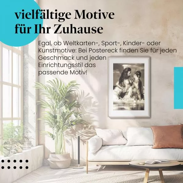 Intime Zweisamkeit: Paar am Meer | Postereck 0424 Intime Zweisamkeit: Paar am Meer | Postereck 0424