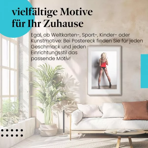 Sinnliche Eleganz: Frau in Rot | Postereck 0640 Sinnliche Eleganz: Frau in Rot | Postereck 0640
