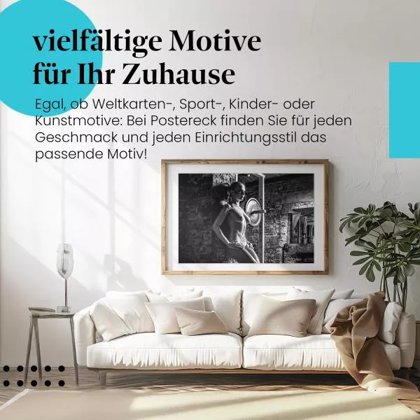 Ausdrucksstarke Aufnahme im Fitnessstudio | Postereck 2939 Ausdrucksstarke Aufnahme im Fitnessstudio | Postereck 2939