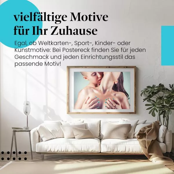Leidenschaftlicher Kuss am Hals | Postereck 3023 Leidenschaftlicher Kuss am Hals | Postereck 3023