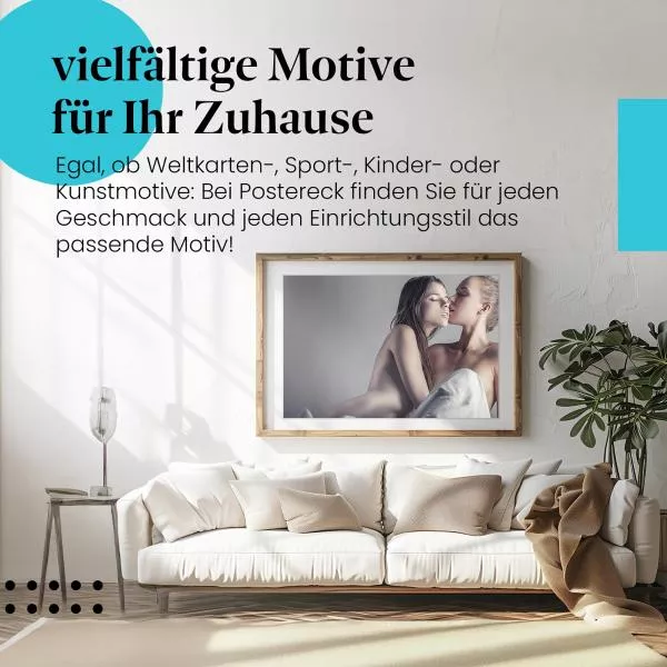 Zärtlicher Kuss zwischen Frauen | Postereck 3047 Zärtlicher Kuss zwischen Frauen | Postereck 3047