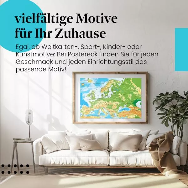 Europa Karte: Länder & Städte | Postereck 1031 Europa Karte: Länder & Städte | Postereck 1031
