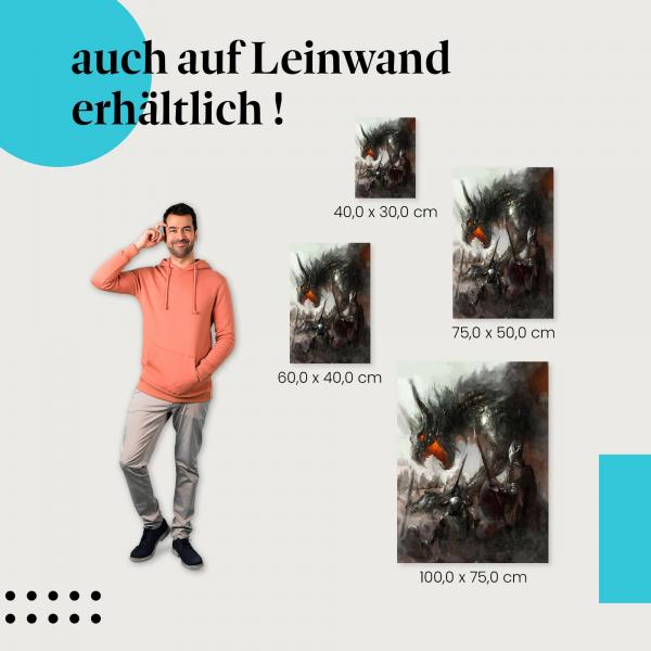 "Fantasy Schlacht" Leinwand. Verschiedene Größen, setze Akzente mit Kunst!