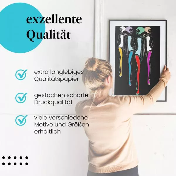 Fashion-Silhouetten: Vier Frauen… | Postereck 1235 Fashion-Silhouetten: Vier Frauen… | Postereck 1235