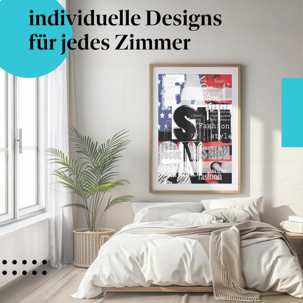 Schlafzimmer Deko: Fashion-Style mit "Typografie" Poster