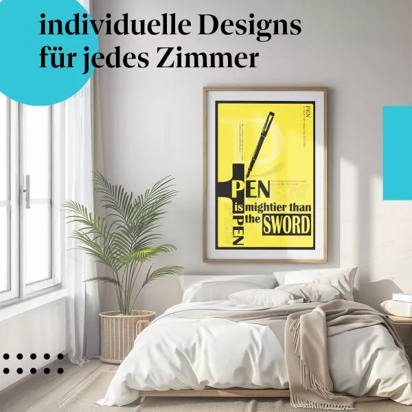 "Die Feder ist mächtiger als das Schwert": Typografie & Inspiration | Postereck 0735 "Die Feder ist mächtiger als das Schwert": Typografie & Inspiration | Postereck 0735
