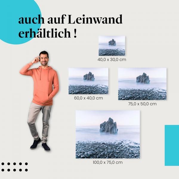 Felsen: Leinwandbild. Nebel, Küste.