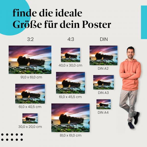 Felsen im Meer Sonnenuntergang: Dramatische Küste!