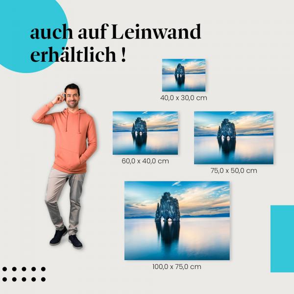 "Mystischer Felsen im Meer" Leinwandbild. Finde die ideale Größe für dein Zuhause & setze Akzente mit Kunst!