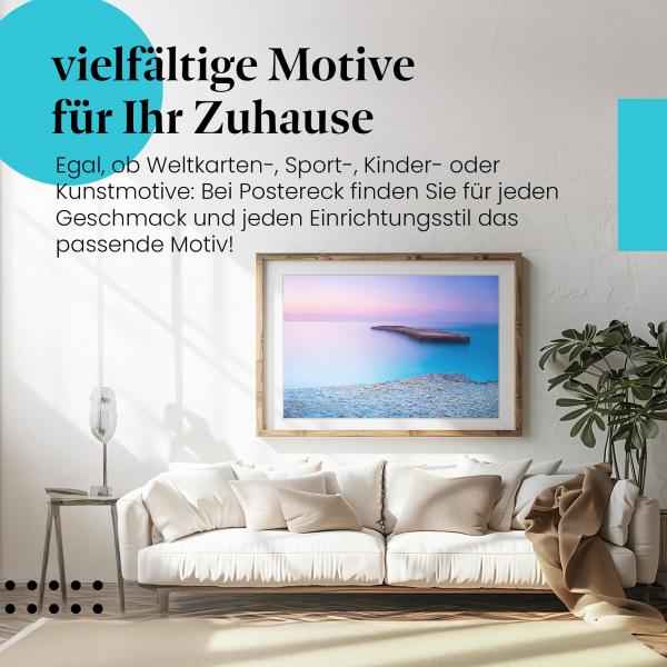 Dieses Leinwandbild mit dem Felsen im Meer bringt Ruhe und Harmonie in Ihre vier Wände.