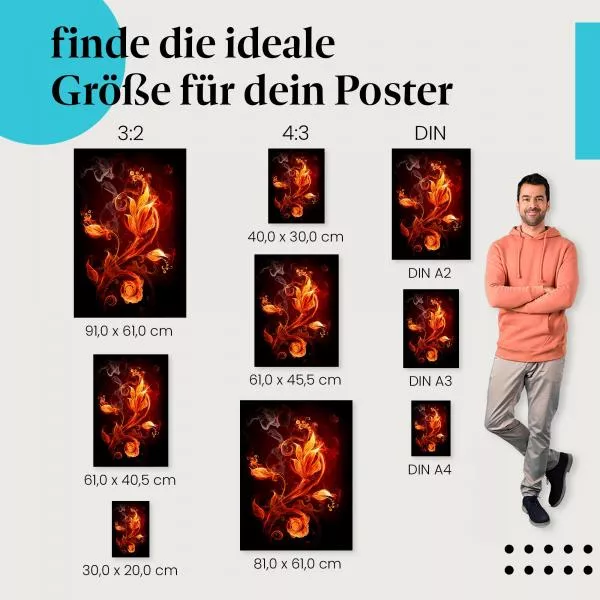 Feuer & Flamme: Abstrakte Blumen | Postereck 0025 Feuer & Flamme: Abstrakte Blumen | Postereck 0025