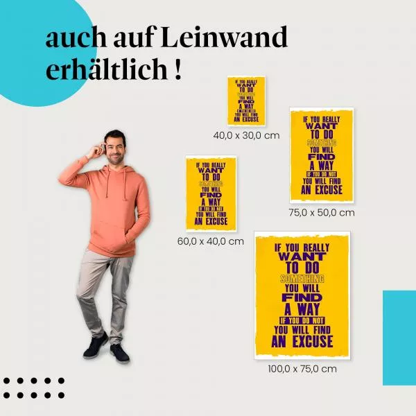 Finde deinen Weg: Ausreden… | Postereck 1169
