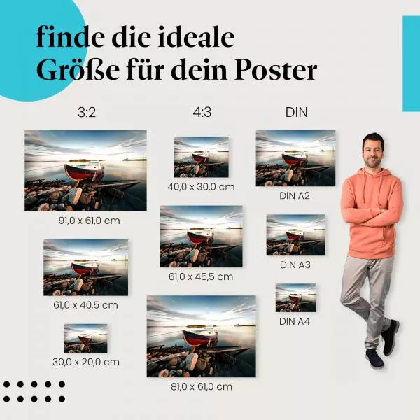 Fischerboot am Ufer | Postereck 2618 Fischerboot am Ufer | Postereck 2618