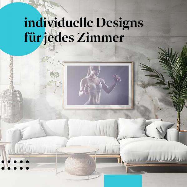 Schlafzimmer Deko: "Fitness" Poster: Inspiration & Power - jeden Tag!