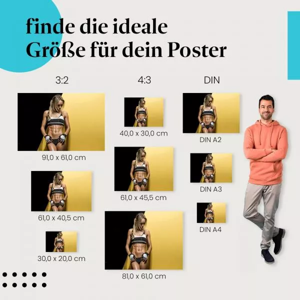 Starke Ausstrahlung: Fitness Frau | Postereck 1017 Starke Ausstrahlung: Fitness Frau | Postereck 1017