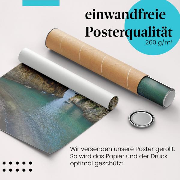 Gerolltes Poster "Bucht", Fjord, Italien.