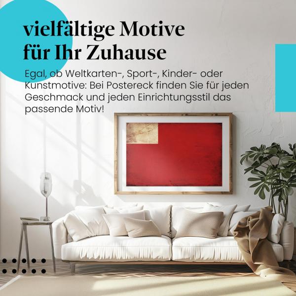 Stylisches Leinwandbild: Abu Dhabi Vintage Flagge im Used-Look. Wanddeko für Abu Dhabi-Fans.