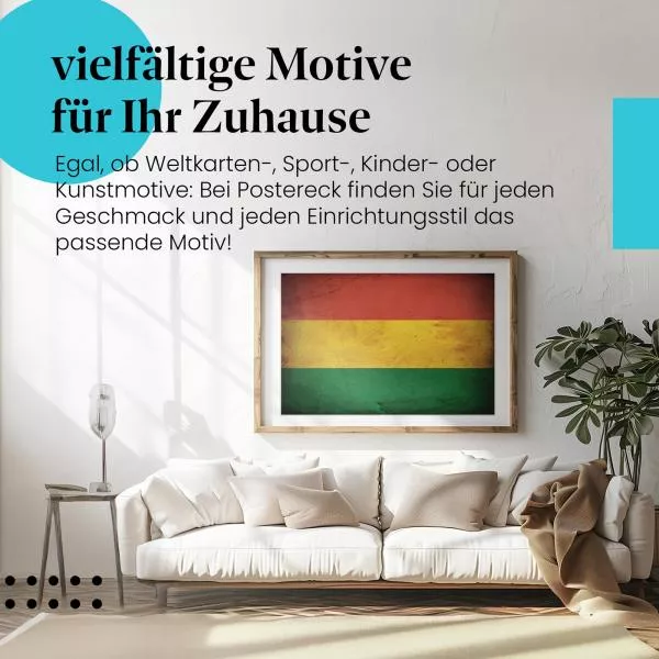 Bolivien: Vintage Flagge, Geschichte & Kultur | Postereck 0357 Bolivien: Vintage Flagge, Geschichte & Kultur | Postereck 0357