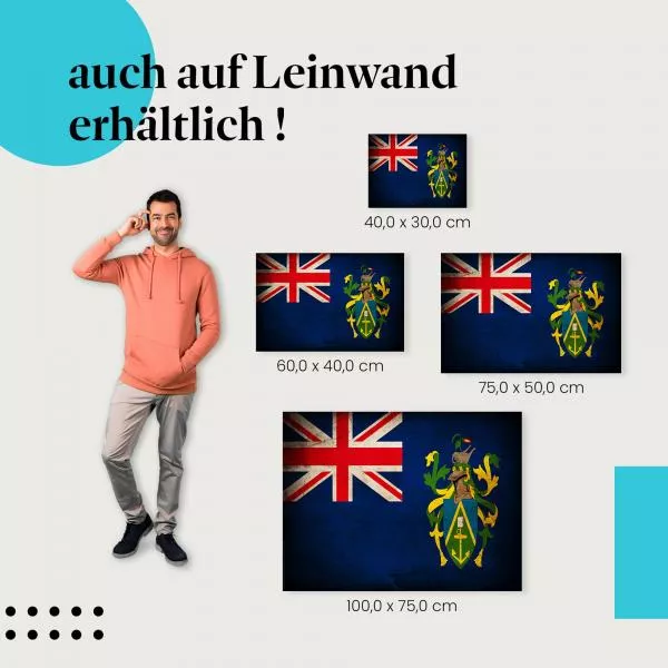 Britische Jungferninseln: Vintage Flagge & Wappen | Postereck 0398 Britische Jungferninseln: Vintage Flagge & Wappen | Postereck 0398