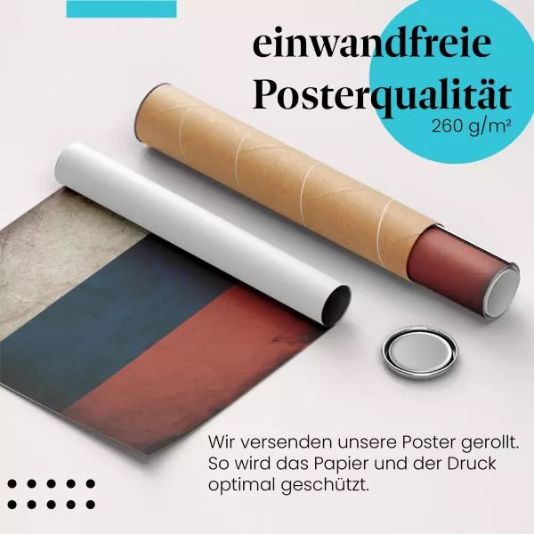 Russland: Grunge Flagge, Einheit & Farben | Postereck 0332 Russland: Grunge Flagge, Einheit & Farben | Postereck 0332